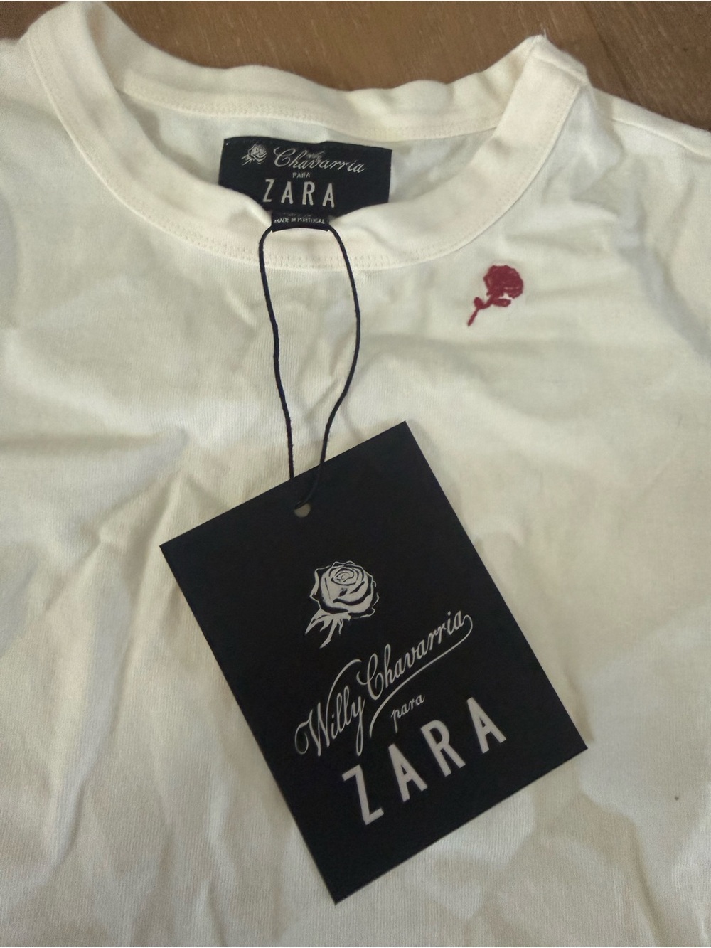 Willy Chavarria x Zara Rose Bodysuit – White – Size Medium – NWT